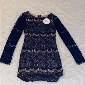 NWT Xenia Long Sleeve Blue Dress